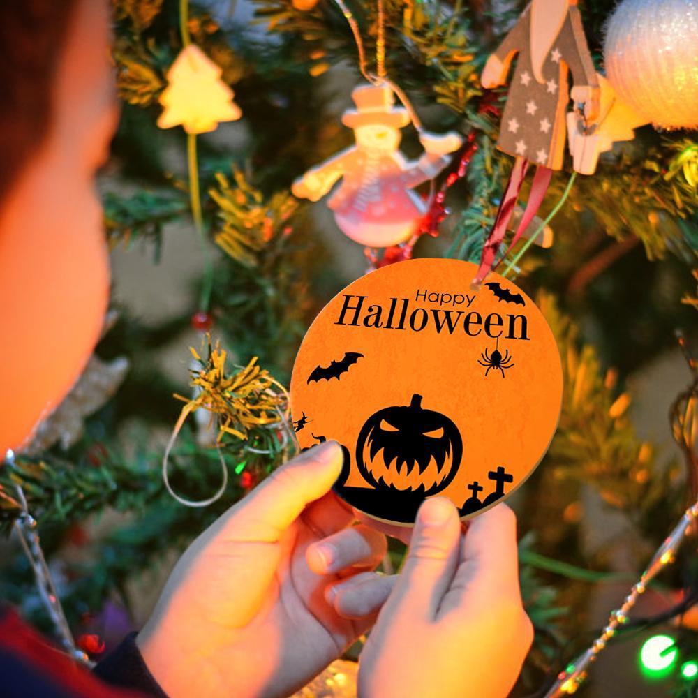 Cadeaux D'halloween Drôles De Citrouille D'ornement Gravé Personnalisé