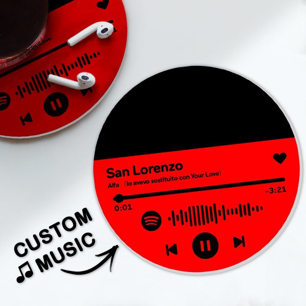 Sous-verres En Céramique D'album En Céramique De Code De Spotify Faits Sur Commande 9 Couleurs Cadeaux Personnalisã©s