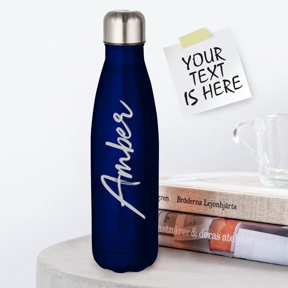 Custom Engraved Water Bottles-Blue - soufeelus
