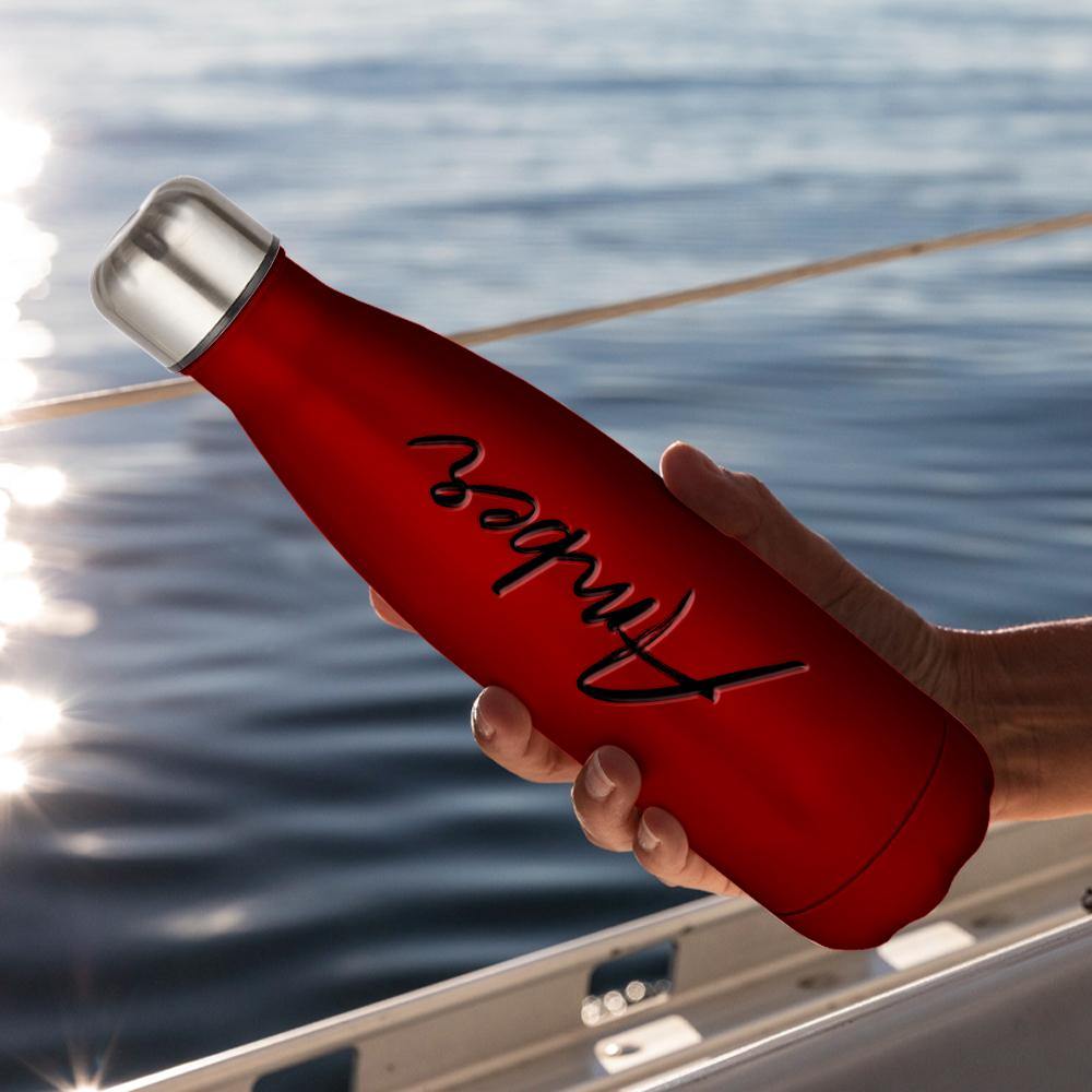 Custom Engraved Water Bottles-Red - soufeelus