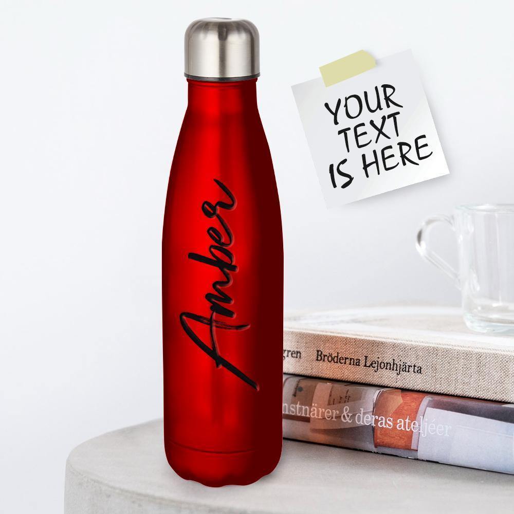 Custom Engraved Water Bottles-Red - soufeelus