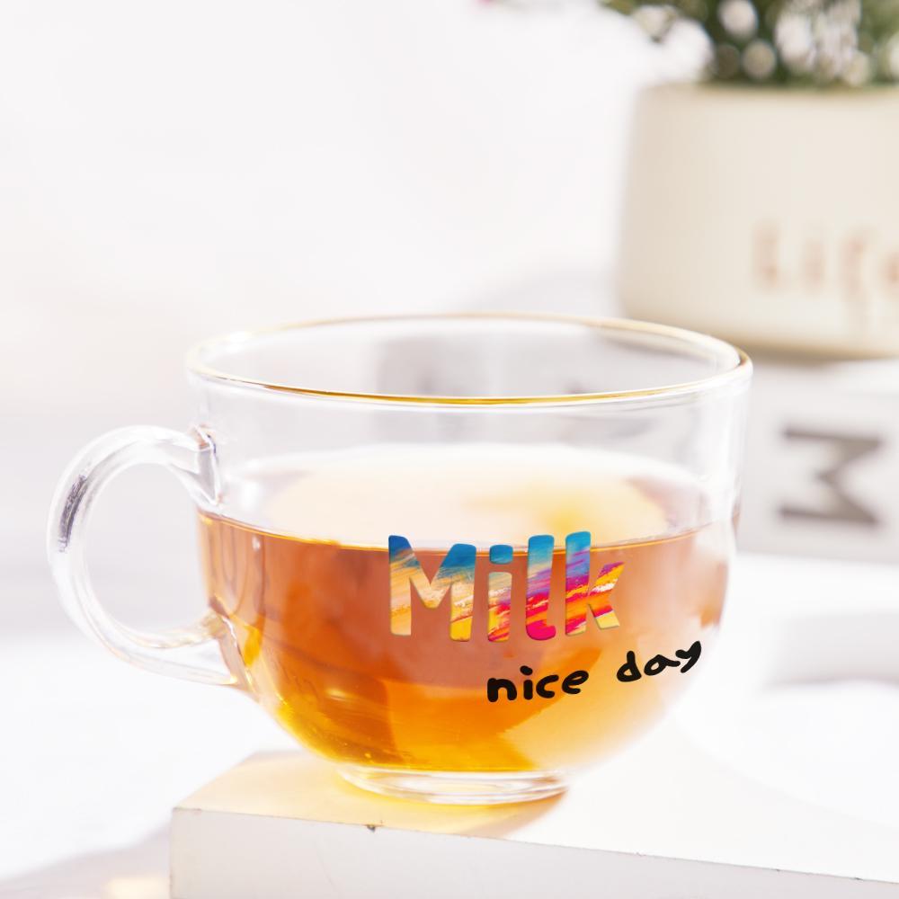 Tasse En Verre Gravée Personnalisée Tasse À Large Bouche Claire Personnalisée