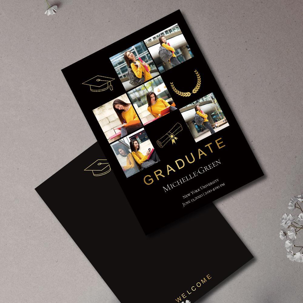 Graduation De Carte De Voeux Personnalisée Cadeau Commémoratif