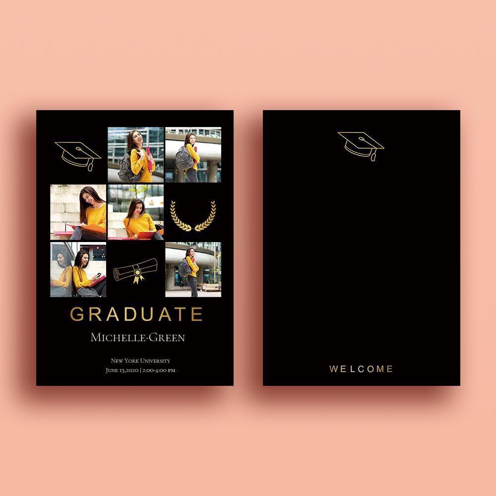 Graduation De Carte De Voeux Personnalisée Cadeau Commémoratif