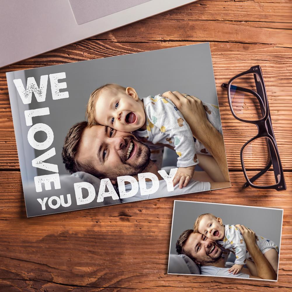 Nous T'aimons Papa Carte De Voeux Personnalisée Cadeau Fête Des Pères - soufeelfr
