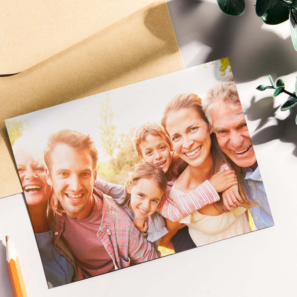 Carte Gravée Avec Photo Personnalisée Carte De Voeux Avec Texte Caché Carte De Famille Pour Toujours - soufeelfr