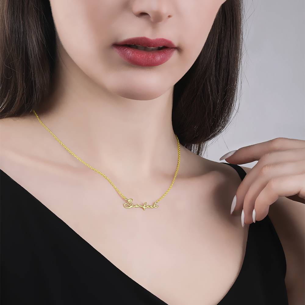 Collier Prenom Collier Monogramme Personnalisé Or Plaqué Argent Massif 925