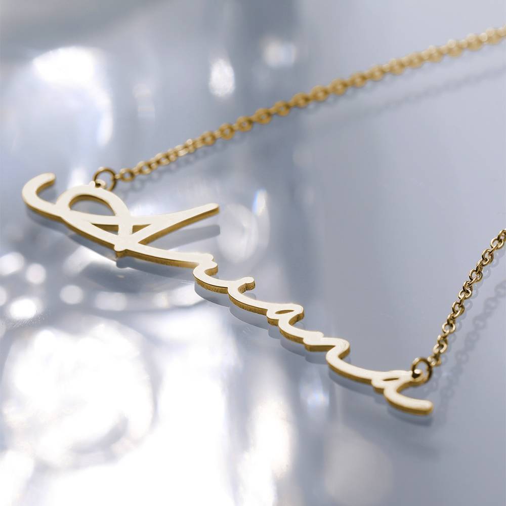 Collier Prenom Collier De Nom De Style Signature, Collier De Nom Personnalisé