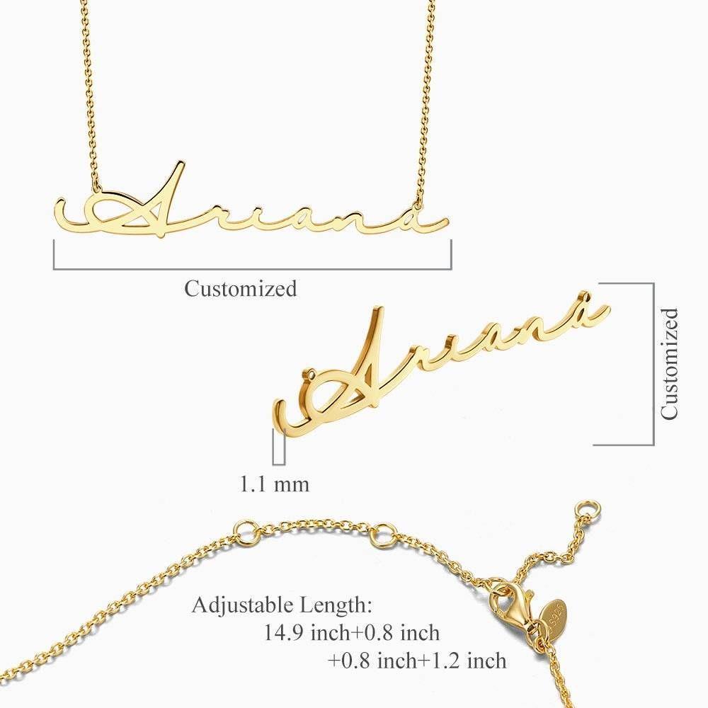 Collier Prenom Collier De Nom De Style Signature, Collier De Nom Personnalisé