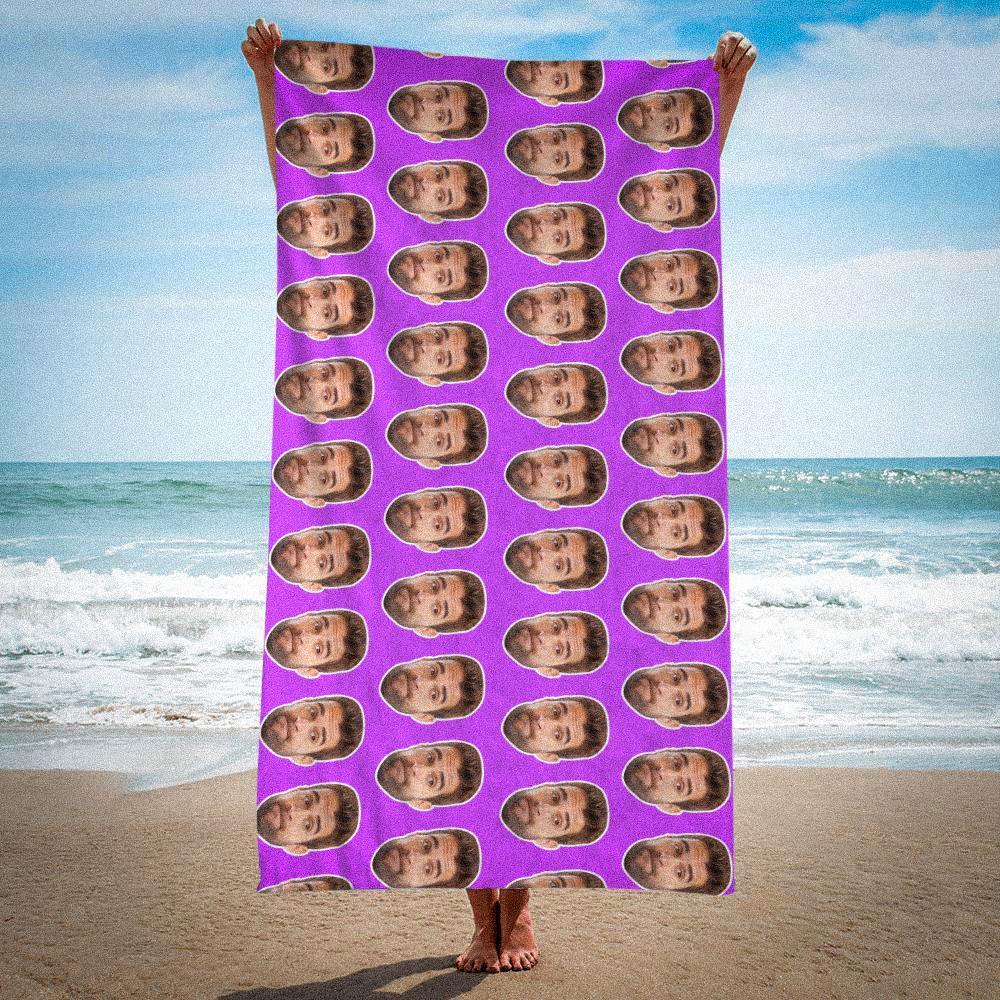 Serviette De Visage De Serviette De Plage De Visage De Photo Faite Sur Commande, Cadeau De Meilleur Ami 80*160cm