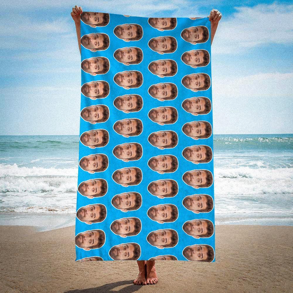 Serviette De Visage De Serviette De Plage De Visage De Photo Faite Sur Commande, Cadeau De Meilleur Ami 80*160cm