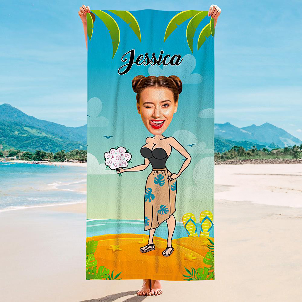 Cadeau De Serviette Photo Gravée Pour Petite Amie Serviette Personnalisée Cadeaux Personnalisés