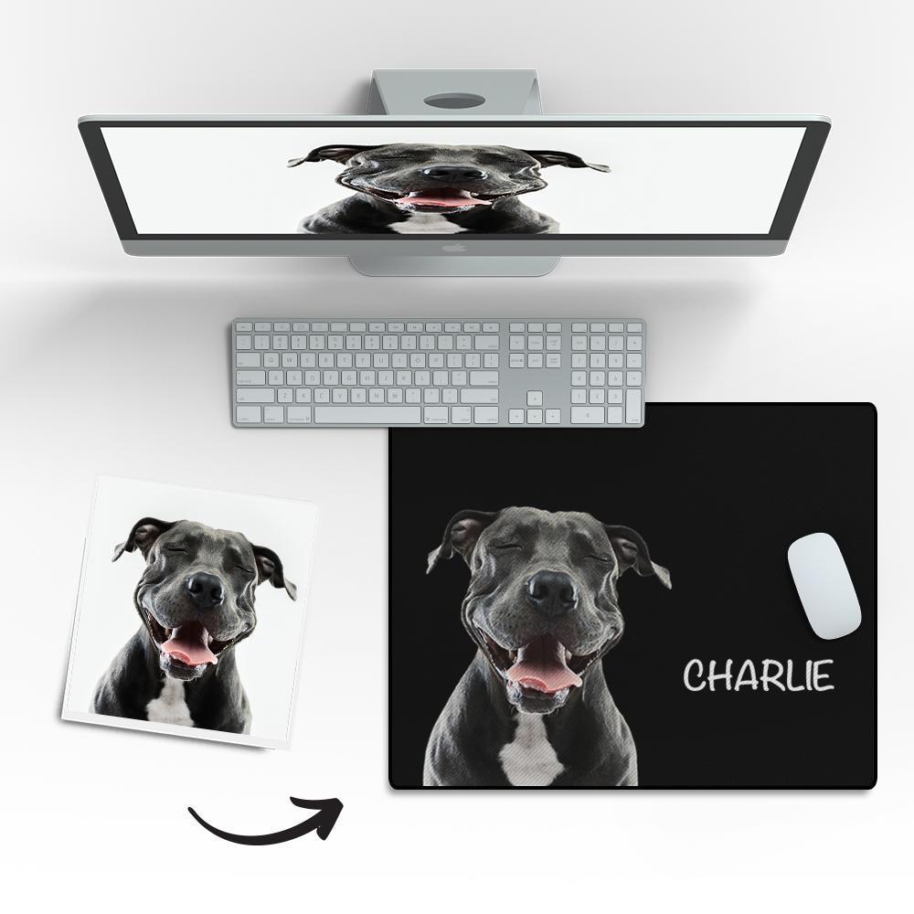 Cadeau Personnalis茅 De Texte Personnalis茅 De Tapis De Souris De Photo D'animal Familier