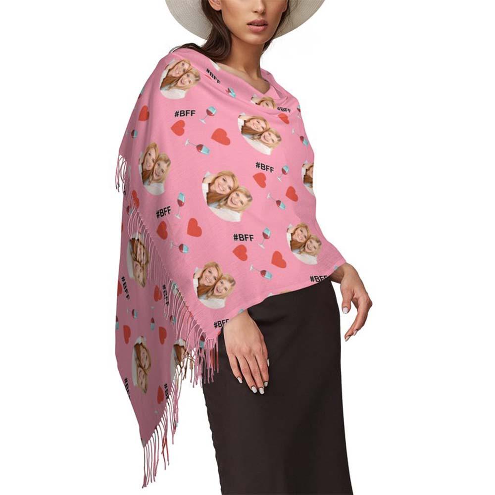 Écharpe De Visage Personnalisée Pour Amis Cadeau Parfait Pour Les Filles Accessoires De Mode D'hiver Chaud Écharpe Multicolore Cadeau De Noël - soufeelfr