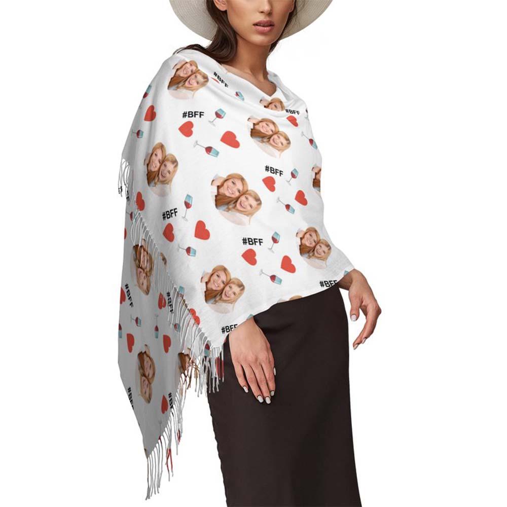 Écharpe De Visage Personnalisée Pour Amis Cadeau Parfait Pour Les Filles Accessoires De Mode D'hiver Chaud Écharpe Multicolore Cadeau De Noël - soufeelfr