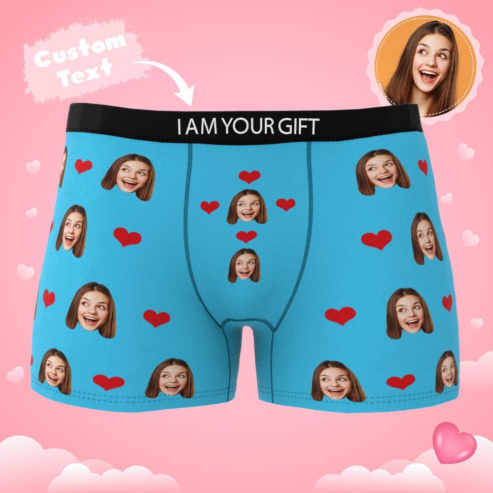 Boxer Face Coeur Personnalisé Aperçu En Ligne 3d Cadeaux Saint Valentin Pour Petit Ami