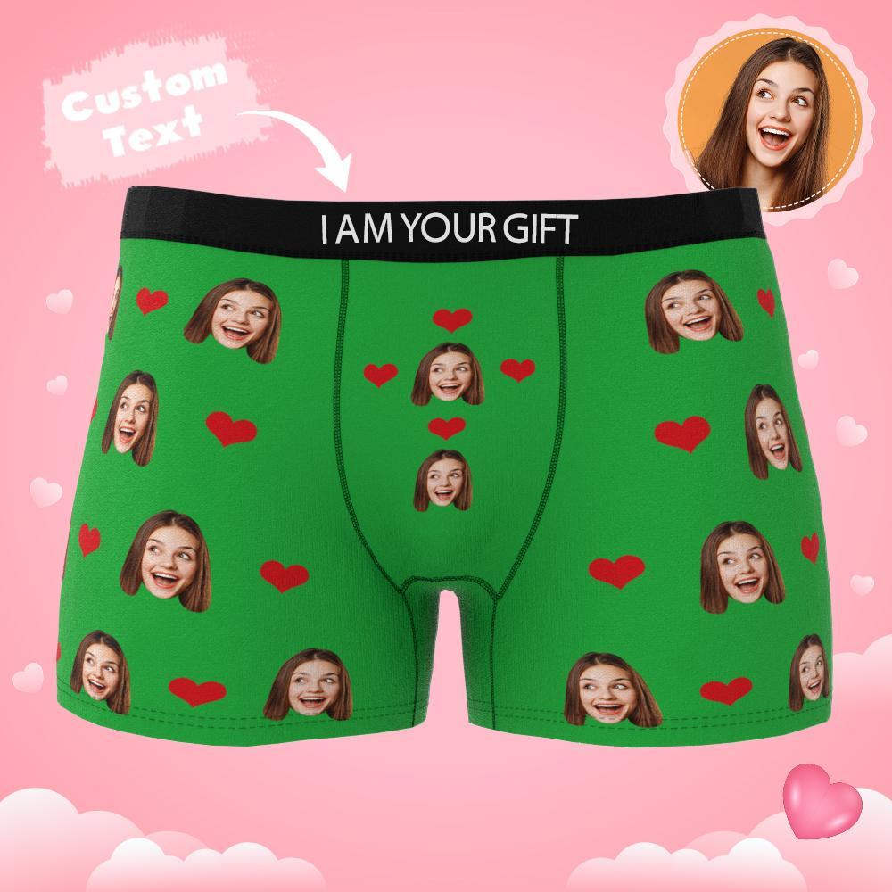 Boxer Face Coeur Personnalisé Aperçu En Ligne 3d Cadeaux Saint Valentin Pour Petit Ami