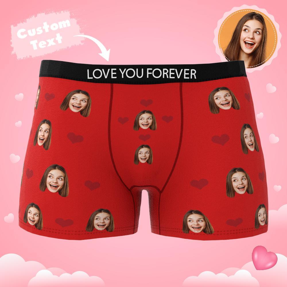 Boxer Face Coeur Personnalisé Aperçu En Ligne 3d Cadeaux Saint Valentin Pour Petit Ami