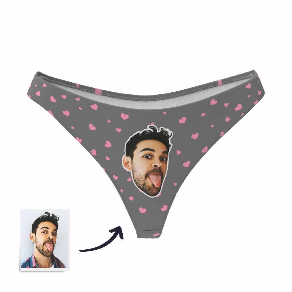 Culotte Boxer Photo Personnalisé, Culotte Boxer Petit Coeur Visage - Femme