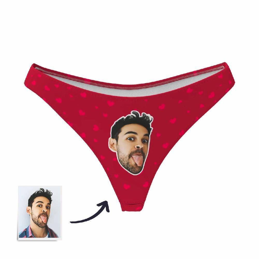 Culotte Boxer Photo Personnalisé, Culotte Boxer Petit Coeur Visage - Femme