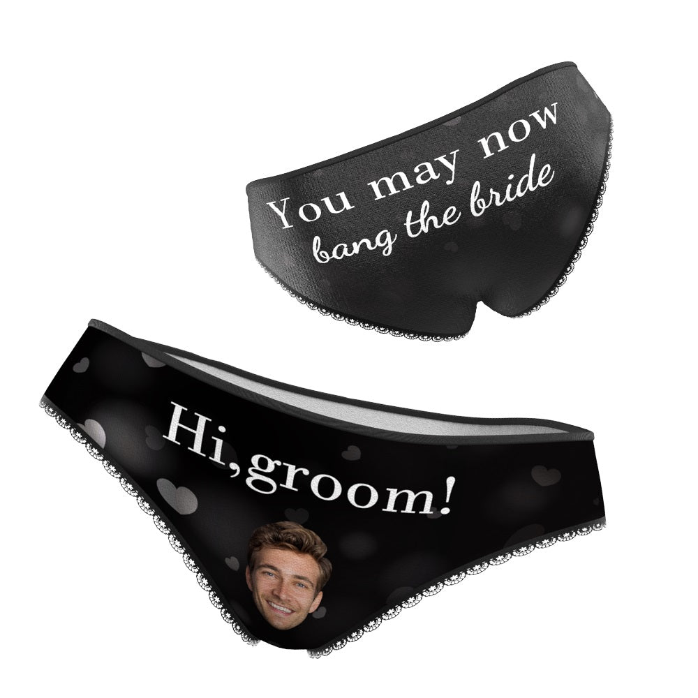 Sous-vêtements De Visage Personnalisés Culotte De Mariage Drôle Cadeau De Couple Personnalisé - soufeelfr