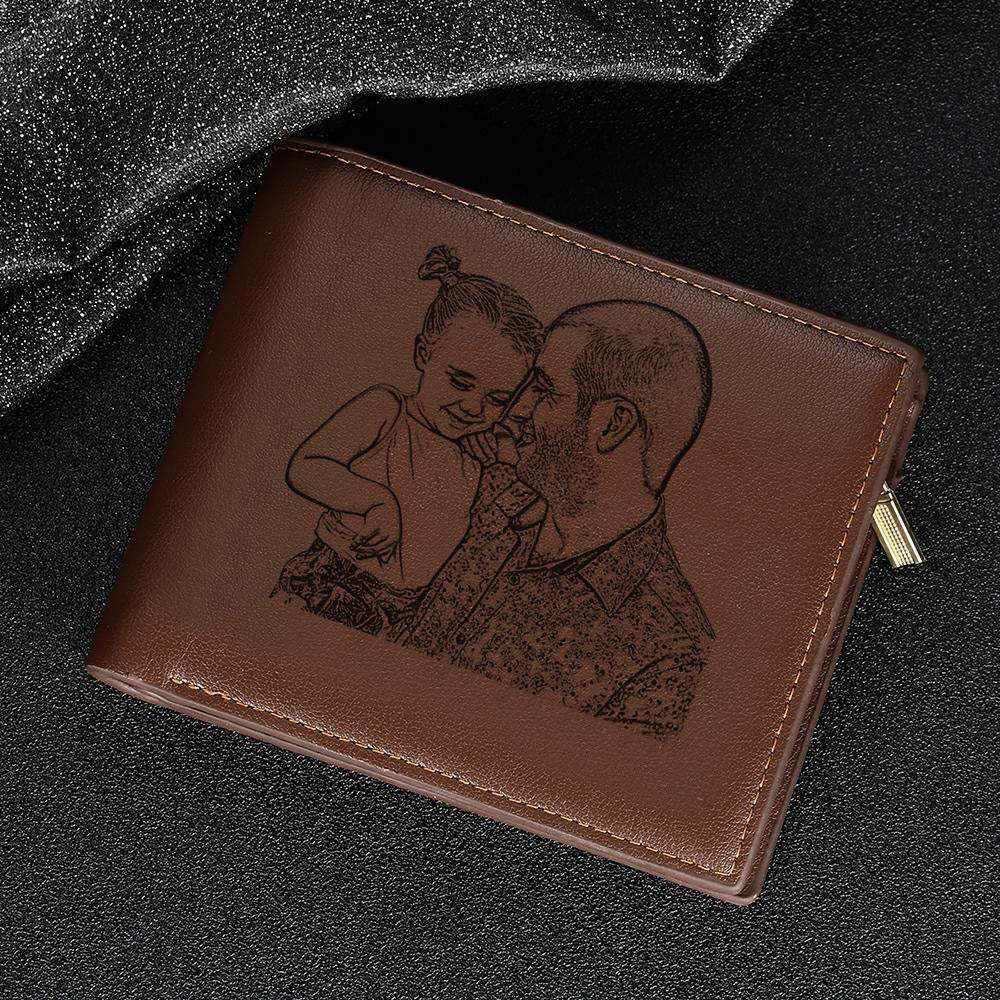 Cadeaux Pour La Fête Des Pères Portefeuille En Photo Avec Deux Photos Cadeau Pour Père