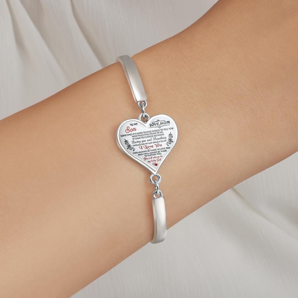 Bracelet Personnalisé Bracelet Coeur Parfait Cadeau De Baptême Pour Fils