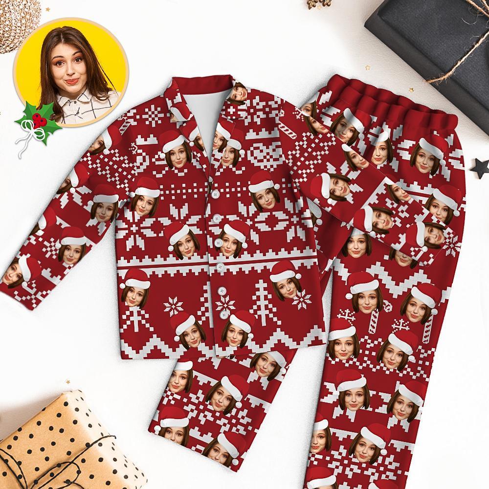 Pyjamas Personnalisés Pyjamas Visage Cadeaux De Noël
