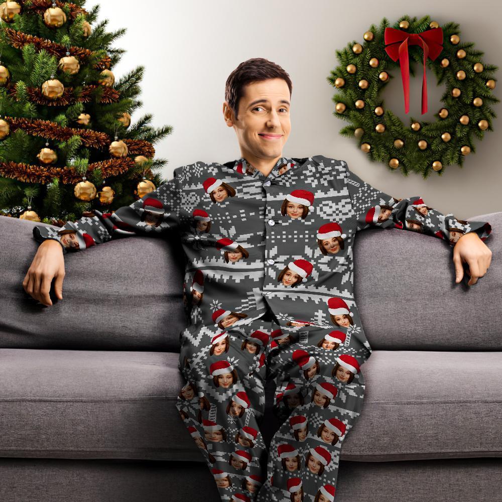 Pyjamas Personnalisés Pyjamas Visage Cadeaux De Noël