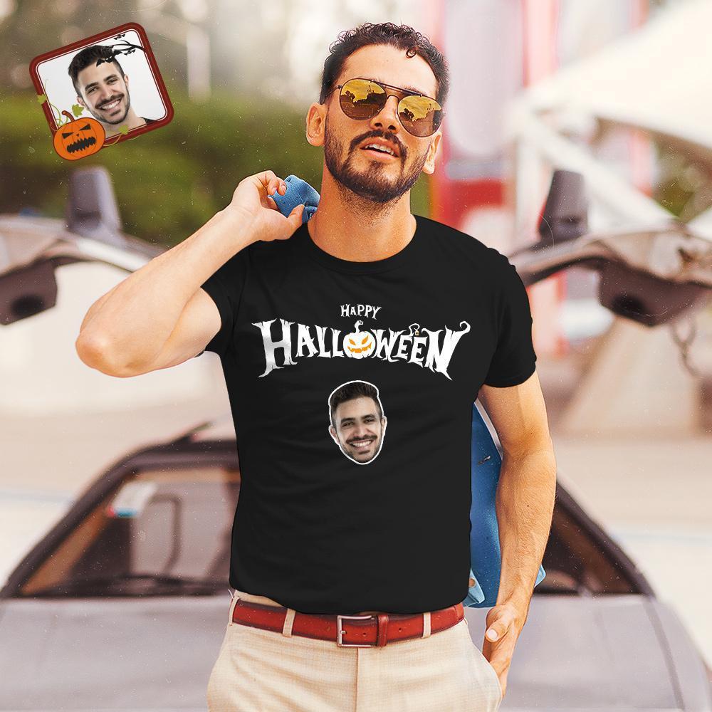 Chemises Photo Personnalisées T-shirts Visage Joyeux Cadeaux D'halloween Pour Les Amis