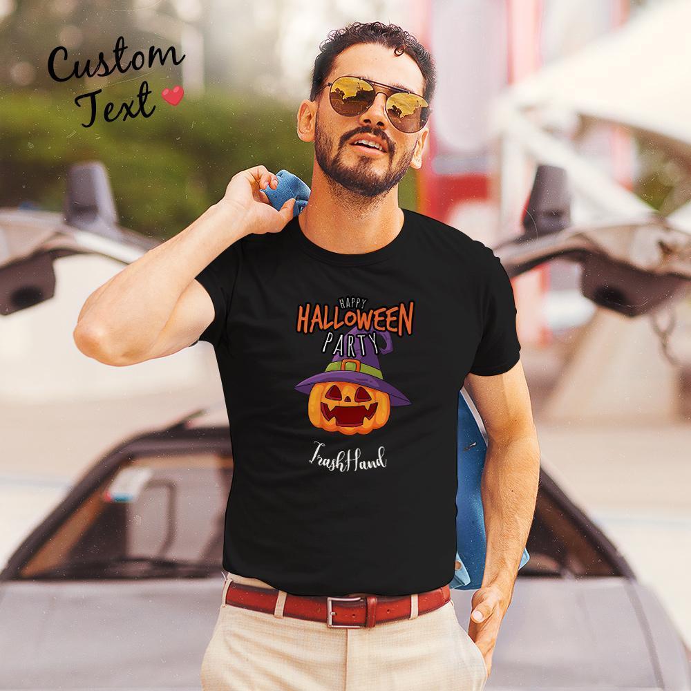 Joyeux Halloween T-shirts Gravés Personnalisés Avec Des Cadeaux Drôles De Citrouille Pour Hommes