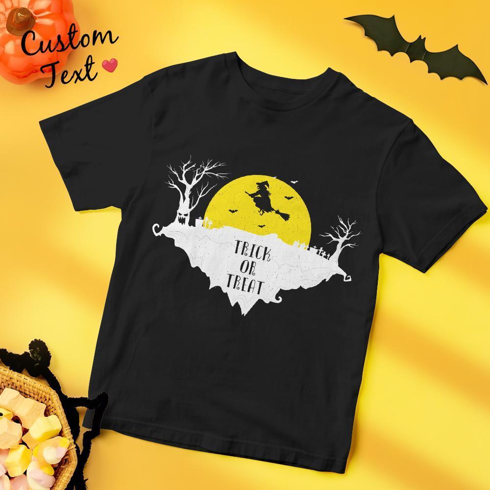 T-shirts Gravés Personnalisés Trick Or Treat Cadeaux De Chemise D'halloween Pour Les Amis