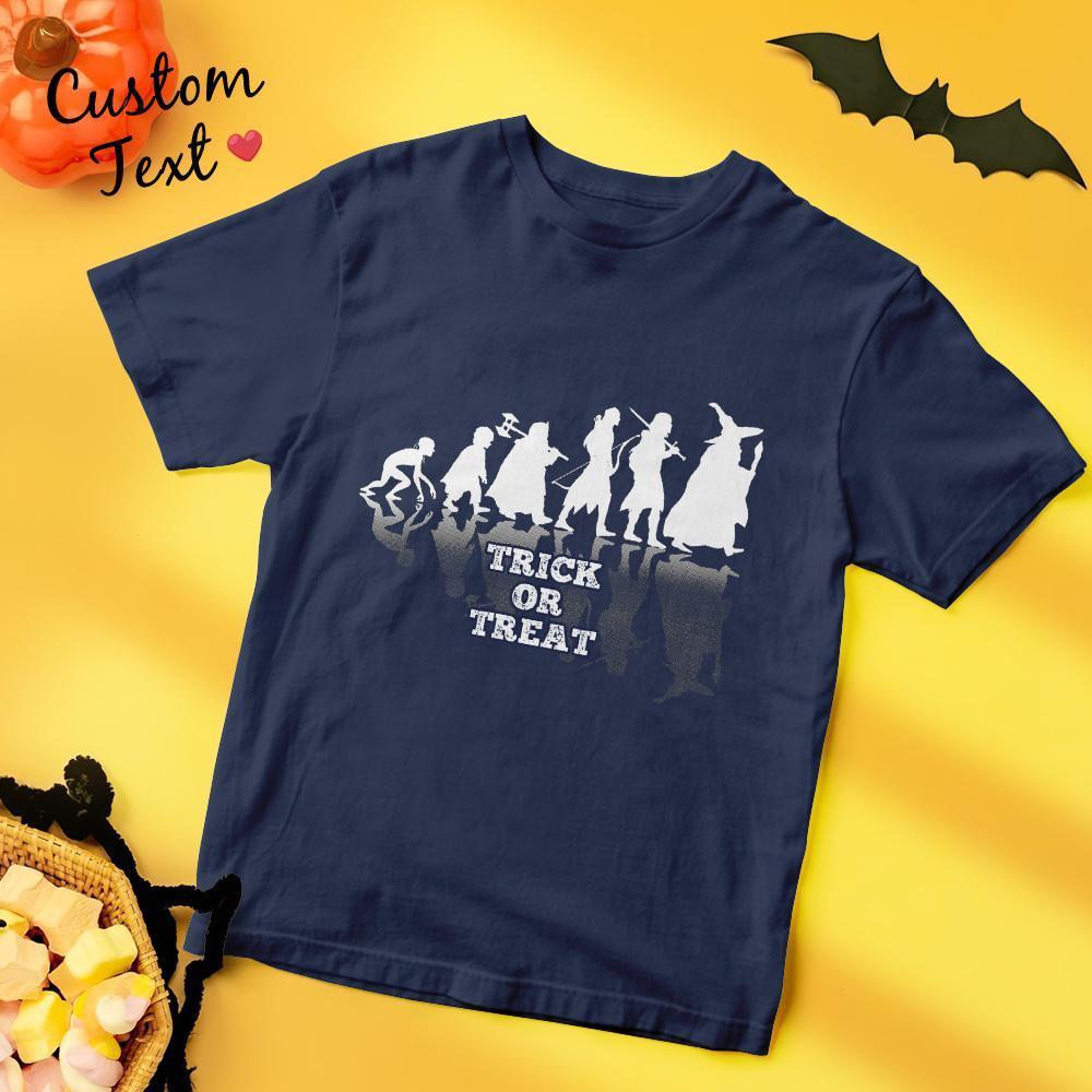 Cadeaux De T-shirts Gravés Personnalisés Pour Halloween Fantasy Evolution - Bleu