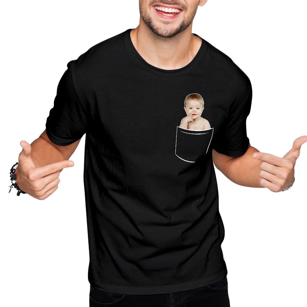 T-shirt Visage Personnalisé Chemise Photo Personnalisée Fausse Poche