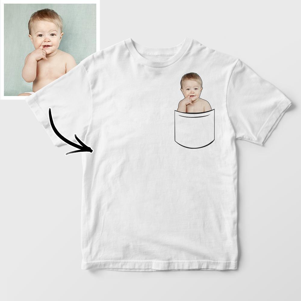 T-shirt Visage Personnalisé Chemise Photo Personnalisée Fausse Poche