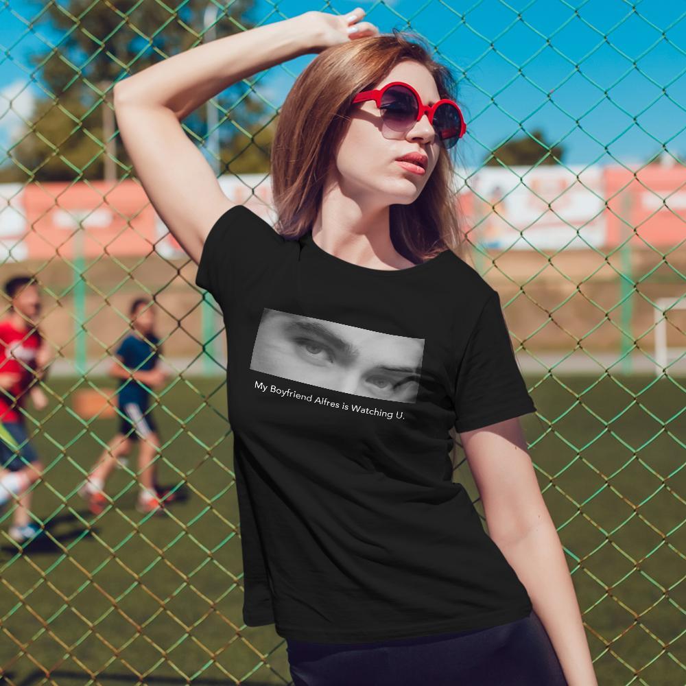 T-shirt Photo Personnalisé Yeux Gravés Yeux Motif Vêtements Pour Femme