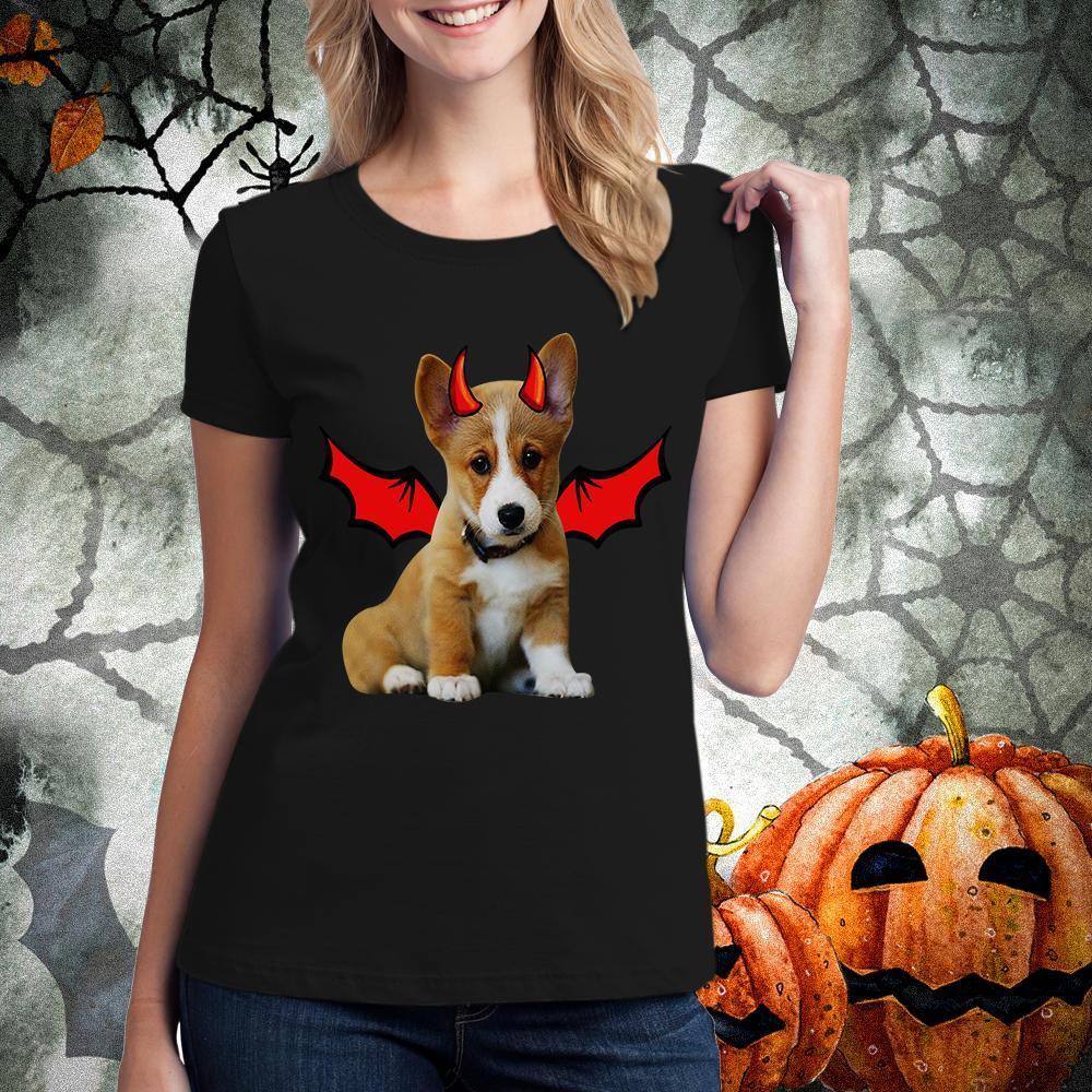 T-shirt Visage Personnalisé Avec Chapeau De Sorcière Drôle Halloween