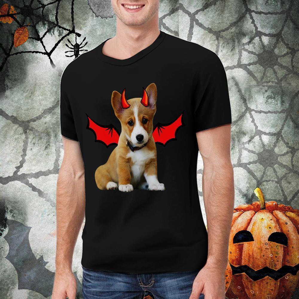 T-shirt Visage Personnalisé Avec Chapeau De Sorcière Drôle Halloween
