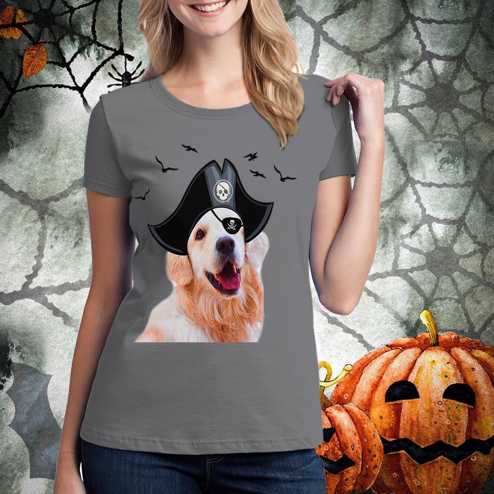 T-shirt Visage Personnalisé Avec Chapeau De Sorcière Drôle Halloween