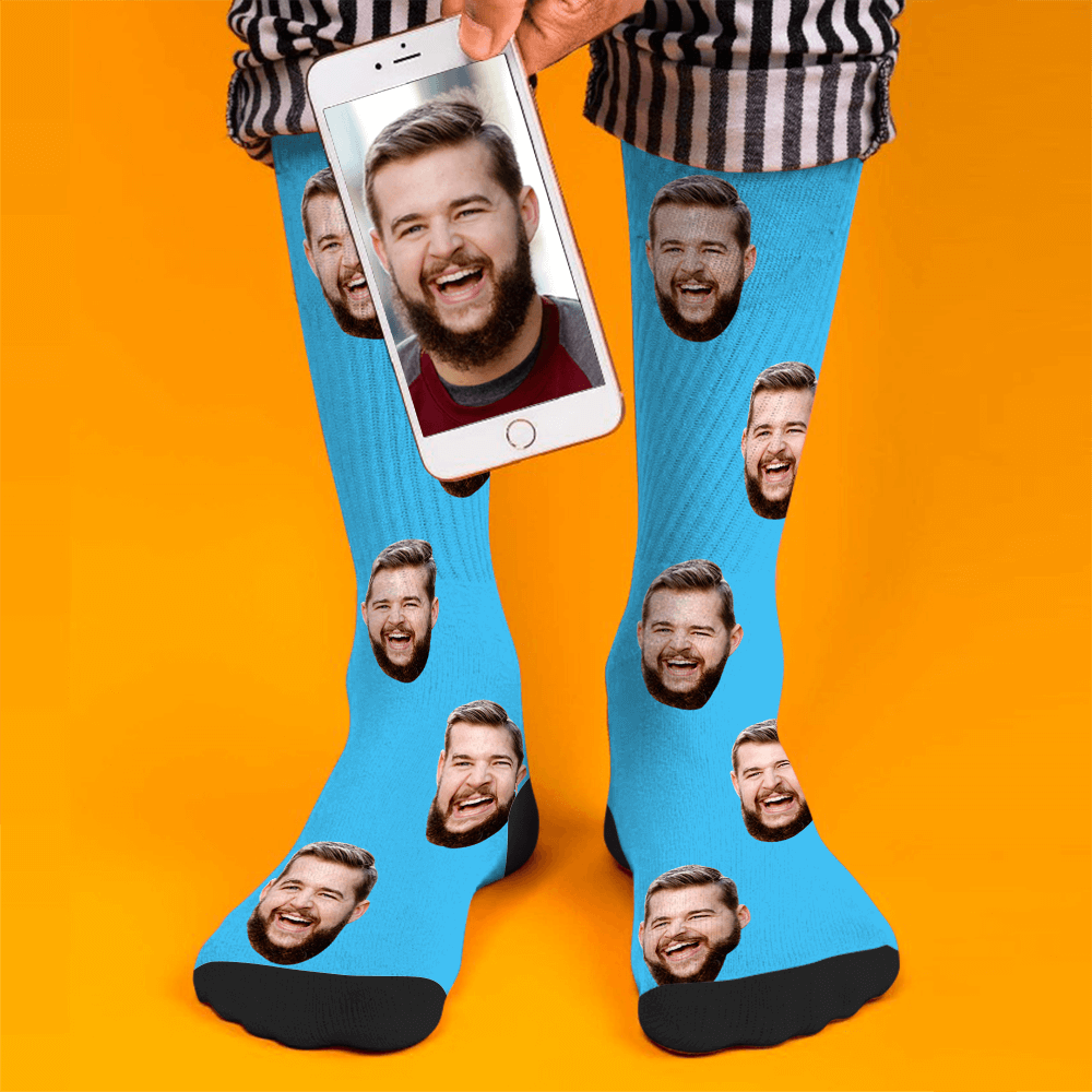 Chaussettes Visage Personnalisées - Colorées