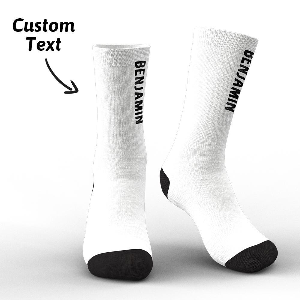 Chaussettes De Texte Gravées Personnalisées Chaussettes Personnalisées Pour Cadeaux D'amis