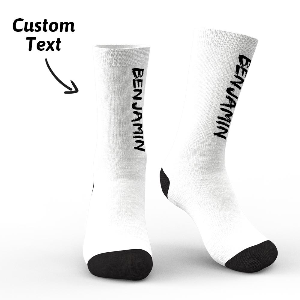 Chaussettes De Texte Gravées Personnalisées Chaussettes Personnalisées Pour Ses Cadeaux