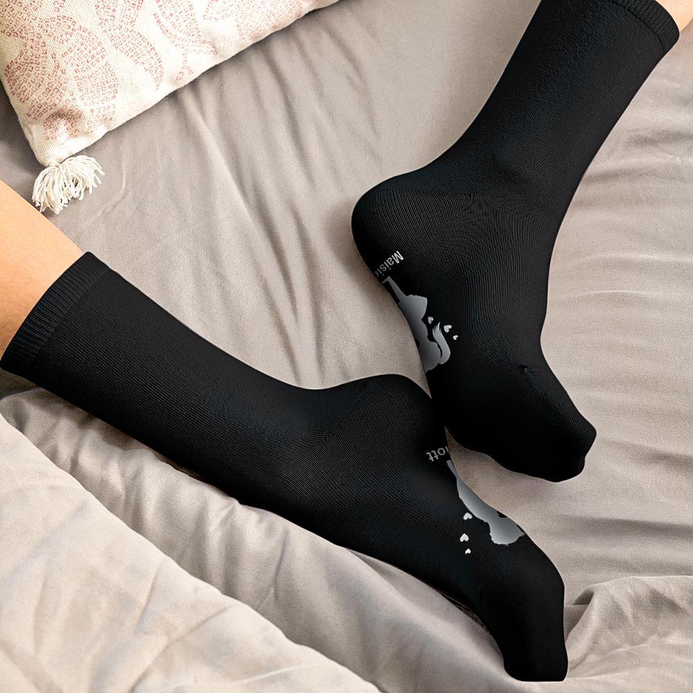 Nom Personnalisé Chaussettes Chaussettes En Coton Cadeau Pour Les Couples