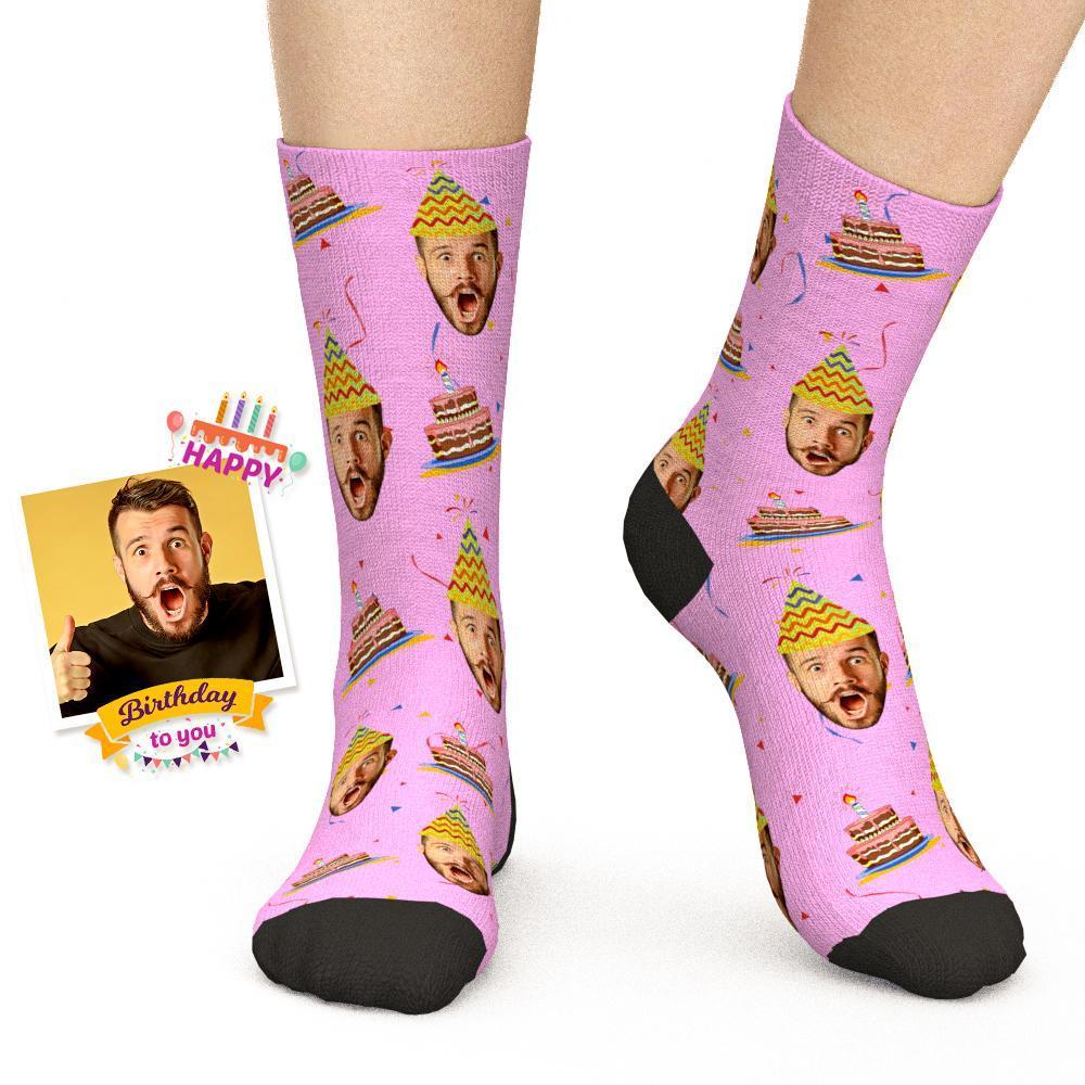 Chaussettes Joyeux Anniversaire Chaussettes Visage Personnalisées Cadeaux D'anniversaire