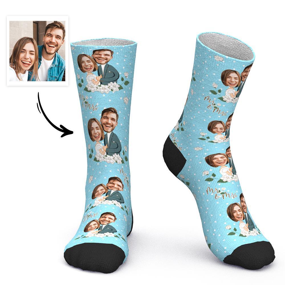 Chaussettes Personnalisées Pour Le Visage Du Couple Chaussettes Photo Personnalisées