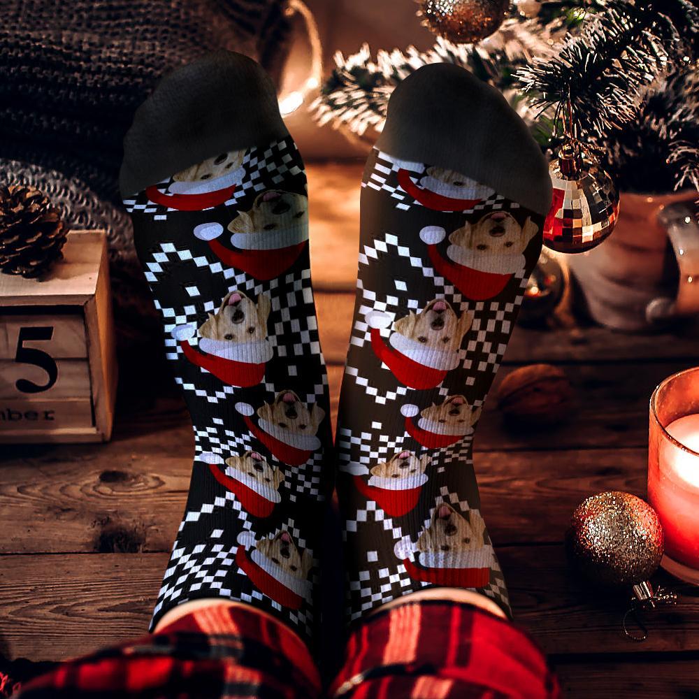 Chaussettes Personnalisées Chaussettes Pour Le Visage Chaussettes Photo Cadeaux De Noël Pour Les Amoureux Des Animaux