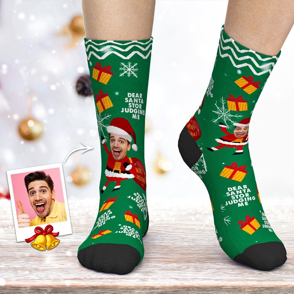 Chaussettes Personnalisées Chaussettes Visage Chaussettes Photo Cadeau De Noël