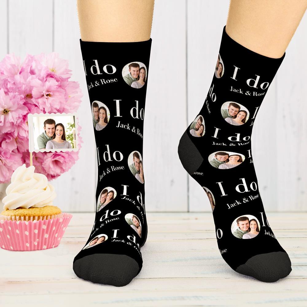 Chaussettes Photo Gravées Personnalisées I Do Me Too Couple Chaussettes Chaussettes Confort Meilleur Cadeau Pour Couple - soufeelfr