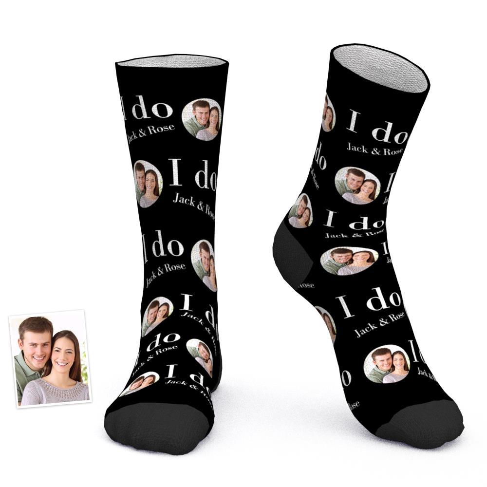 Chaussettes Photo Gravées Personnalisées I Do Me Too Couple Chaussettes Chaussettes Confort Meilleur Cadeau Pour Couple - soufeelfr