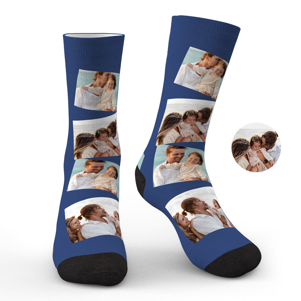 Chaussettes Photo Personnalisées Cadeaux Mode Multicartes - soufeelfr